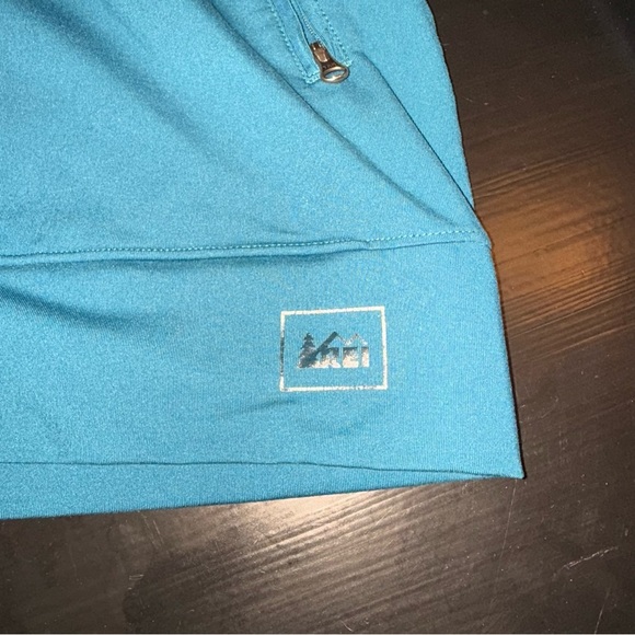 REI Teal Blue Full Zip Athletic Hoodie size S - Picture 2 of 6